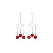 Round Other Bead Chandelier Earrings Sterling Silver