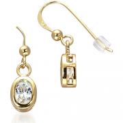 Dazzling and Chic: Gold vermeil Dangling Earring with CZ Diamond